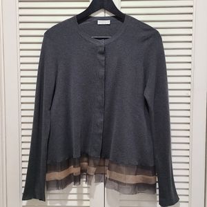 BRUNELLO CUCINELLI lightweight cardigan w/ tulle
